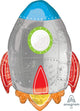 Blast off Birthday Rocket Ship 29″ Foil Balloon