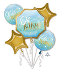 Anagram Mylar & Foil Blue Baby Boy Balloon Bouquet