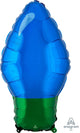 Blue Christmas Light Bulb 22″ Balloon