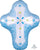 Anagram Mylar & Foil Blue Cross 28" Mylar Foil Balloon