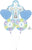Anagram Mylar & Foil Blue Cross Balloon Bouquet
