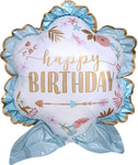 Anagram Mylar & Foil Boho Happy Birthday 27″