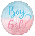 Anagram Mylar & Foil Boy or Girl? Gender Reveal 18″ Balloon