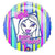 Anagram Mylar & Foil Bratz Funky Birthday Stripes 18″ Balloon