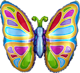 Anagram Mylar & Foil Bright Butterfly 25" Mylar Foil Balloon