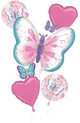 Butterfly Flutters Happy Birthday Balloon Bouquet Set