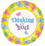 Anagram Mylar & Foil Butterfly Thinking of You 18″ Balloon