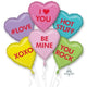 Candy Hearts Love Balloon Bouquet Set