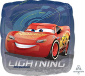 Anagram Mylar & Foil Cars Lightning 17″ Balloon
