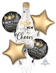 Anagram Mylar & Foil Celebrate the New Year Balloon Bouquet