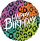 Cheetah Animal Print Happy Birthday 28″ Balloon