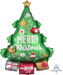 Guirnalda de árbol de Navidad Globo de lámina de Mylar de 34"