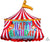 Anagram Mylar & Foil Circus Tent HBD 28" Mylar Foil Balloon