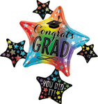 Anagram Mylar & Foil Colorful Congrats Grad Cluster 35″ Balloon