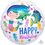 Anagram Mylar & Foil Colorful Ocean Fun HBD 17″ Balloon