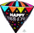 Anagram Mylar & Foil Cone HBD Party Time 17" Mylar Foil Balloon