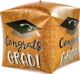 Anagram Mylar & Foil Congrats Grad Cubez 15″ Balloon