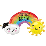 Anagram Mylar & Foil Congrats Grad Rainbow 41″ Balloon