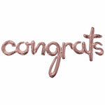 Anagram Mylar & Foil Congrats Rose Gold Script Air-fill Phrase Balloon