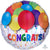 Anagram Mylar & Foil Congrats with Balloons 17″ Balloon