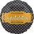 Anagram Mylar & Foil Congratulations Gold Black 18″ Balloon