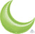 Anagram Mylar & Foil Crescent Lime Green 35″ Balloon