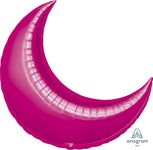 Anagram Mylar & Foil Crescent Moon Fuchsia 26″ Balloon
