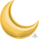 Anagram Mylar & Foil Crescent Moon Gold 26″ Balloon