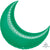 Anagram Mylar & Foil Crescent Moon Green  26″