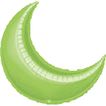 Anagram Mylar & Foil Crescent Moon Lime 26″ Balloon
