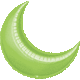 Crescent Moon Lime 26″ Balloon