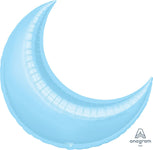 Anagram Mylar & Foil Crescent Moon Pastel Blue 26″ Balloon