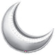Crescent Moon Silver 26″ Balloon