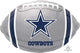Globo de lámina de Mylar de 17" con los colores del equipo de los Dallas Cowboys