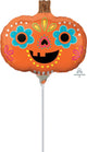 Day of the Dead Pumpkin 10″ Balloon (requires heat-sealing)