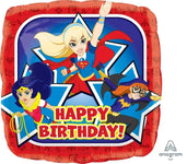 Anagram Mylar & Foil DC Superhero Girls Happy Birthday 17″ Balloon