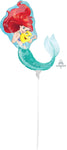 Anagram Mylar & Foil Disney Little Mermaid Ariel and Flounder Dream Big 12″ Airfill Balloon