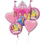 Anagram Mylar & Foil Disney Princess 1st Birthday Bouquet - 5 Balloons