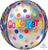 Anagram Mylar & Foil Dotty Geometric Congrats 16" Orbz Balloon