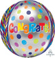 Dotty Geometric Congrats 16" Orbz Balloon
