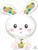 Anagram Mylar & Foil Easter Spotted Bunny 29″ Balloon