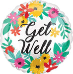 Anagram Mylar & Foil Floral Get Well 18″ Balloon