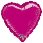 Anagram Mylar & Foil Fuchsia Heart  32″ Balloons (3 count)
