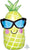 Anagram Mylar & Foil Fun in the Sun Pineapple 26" Mylar Foil Balloon