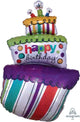 Funky Birthday Cake Globo de lámina de Mylar de 37"