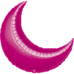Anagram Mylar & Foil Fuschia Hot Pink Crescent Moon 35” Balloon