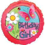 Garden Birthday Girl 18″ Balloon