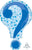 Anagram Mylar & Foil Pink Blue Gender Reveal Question Mark 28" Foil Balloon