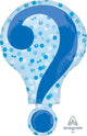 Pink Blue Gender Reveal Question Mark 28" Foil Balloon