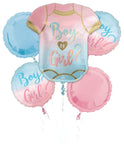 Anagram Mylar & Foil Gender Reveal Boy or Girl? Balloon Bouquet Set